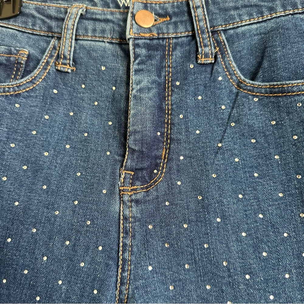 Wild Fable High Rise Blingy Blue Jeans Size 4 - Picture 4 of 9